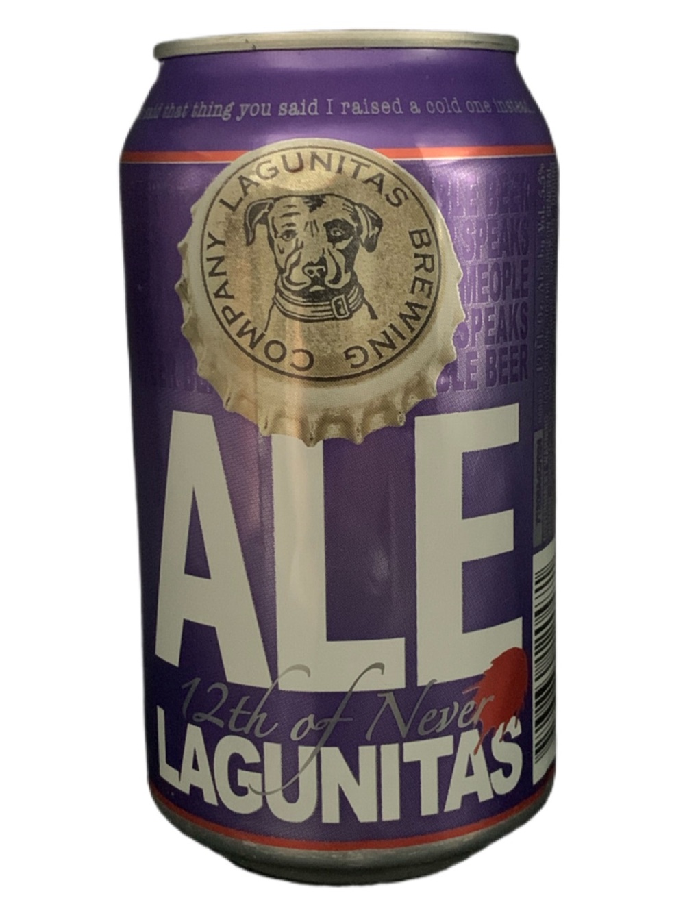Vintage Beer Can Lagunitas 12th of Never Ale Tab Empty Aluminum Can